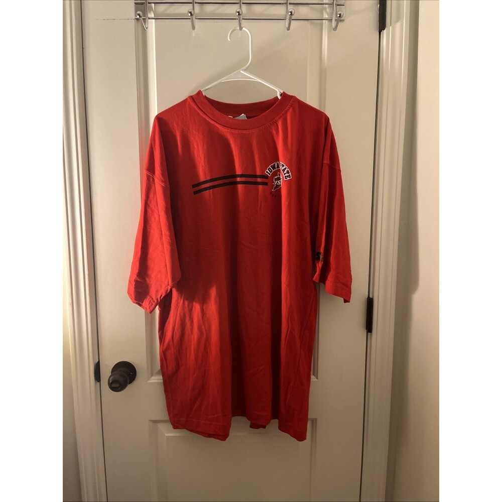 Vintage Starter Iowa State ISU Cyclones Est. 1858 Graphic T-Shirt Red Mens 2XL - Picture 9 of 15